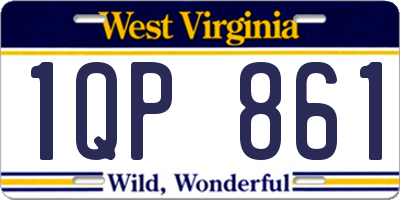 WV license plate 1QP861