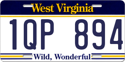 WV license plate 1QP894