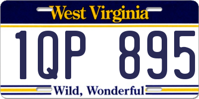 WV license plate 1QP895