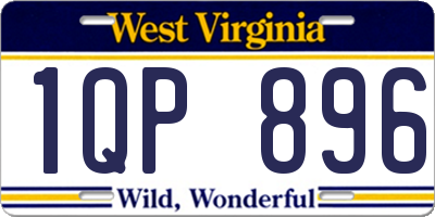 WV license plate 1QP896