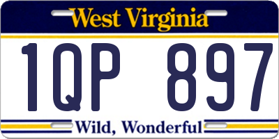 WV license plate 1QP897