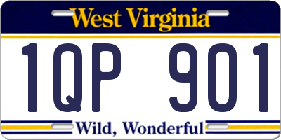 WV license plate 1QP901