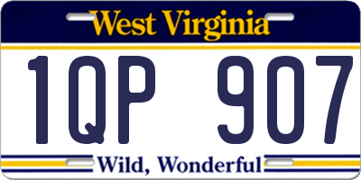 WV license plate 1QP907