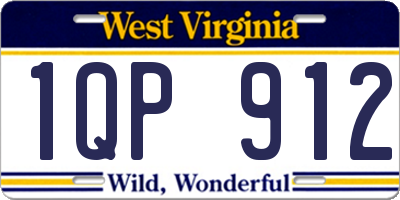 WV license plate 1QP912
