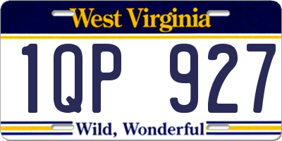 WV license plate 1QP927