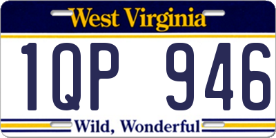 WV license plate 1QP946