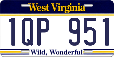 WV license plate 1QP951