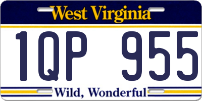 WV license plate 1QP955