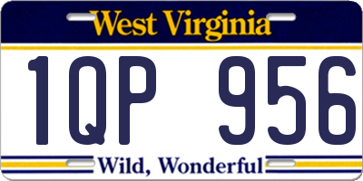 WV license plate 1QP956