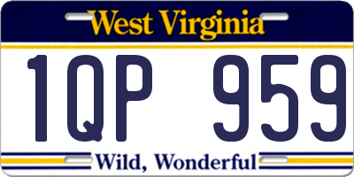 WV license plate 1QP959
