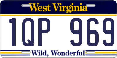 WV license plate 1QP969
