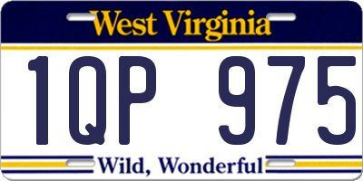 WV license plate 1QP975