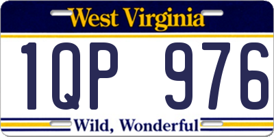 WV license plate 1QP976