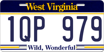 WV license plate 1QP979