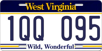 WV license plate 1QQ095