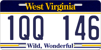 WV license plate 1QQ146