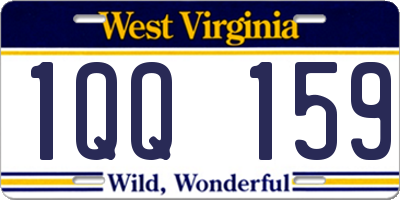 WV license plate 1QQ159
