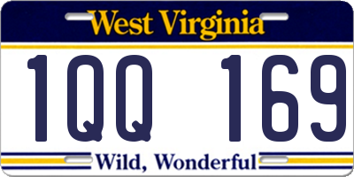 WV license plate 1QQ169