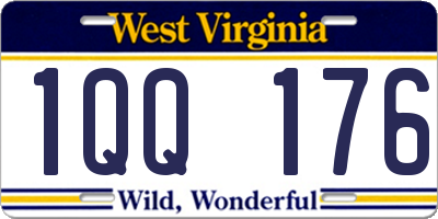 WV license plate 1QQ176