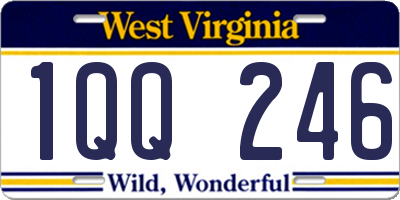 WV license plate 1QQ246