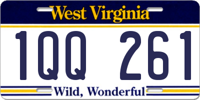 WV license plate 1QQ261