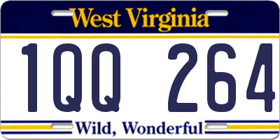 WV license plate 1QQ264