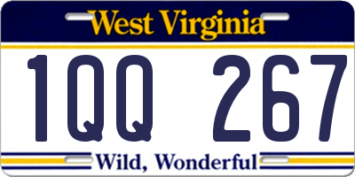 WV license plate 1QQ267