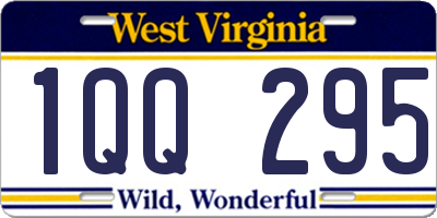 WV license plate 1QQ295