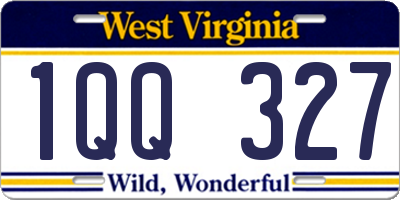 WV license plate 1QQ327