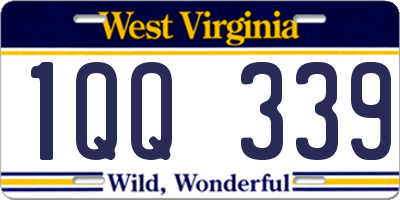 WV license plate 1QQ339