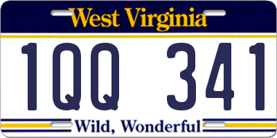 WV license plate 1QQ341