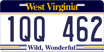 WV license plate 1QQ462