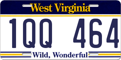 WV license plate 1QQ464