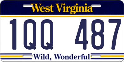 WV license plate 1QQ487