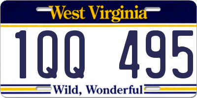 WV license plate 1QQ495