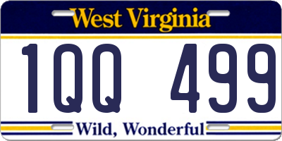 WV license plate 1QQ499
