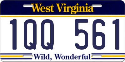 WV license plate 1QQ561