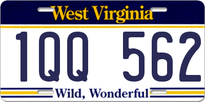 WV license plate 1QQ562