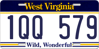 WV license plate 1QQ579