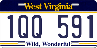 WV license plate 1QQ591