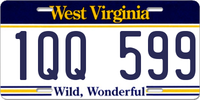 WV license plate 1QQ599