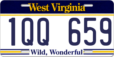 WV license plate 1QQ659