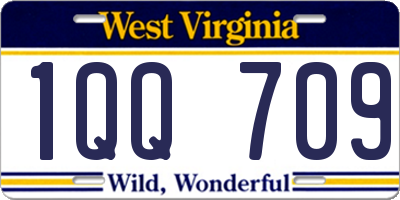 WV license plate 1QQ709