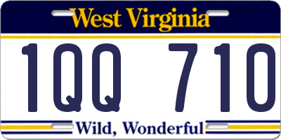 WV license plate 1QQ710