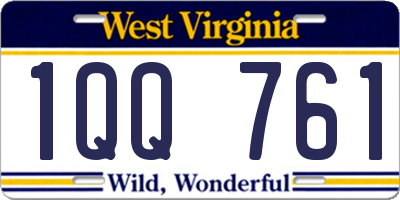 WV license plate 1QQ761