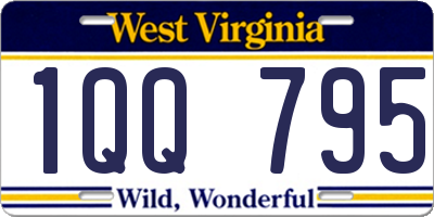 WV license plate 1QQ795