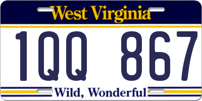 WV license plate 1QQ867