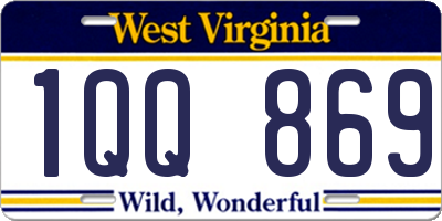 WV license plate 1QQ869