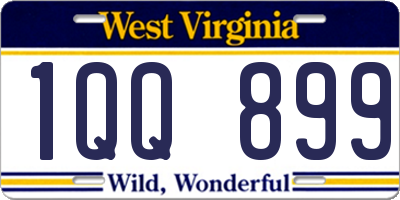WV license plate 1QQ899