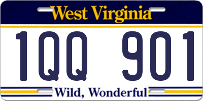 WV license plate 1QQ901